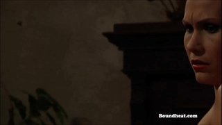 عاريات العشيقات يتناوبون الجلد الرقيق التدريب