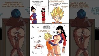 Готен трахал дзяўчат з dragon ball super